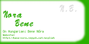 nora bene business card