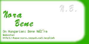 nora bene business card